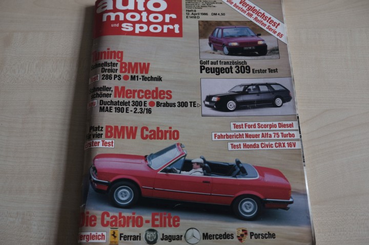 Deckblatt Auto Motor und Sport (08/1986)